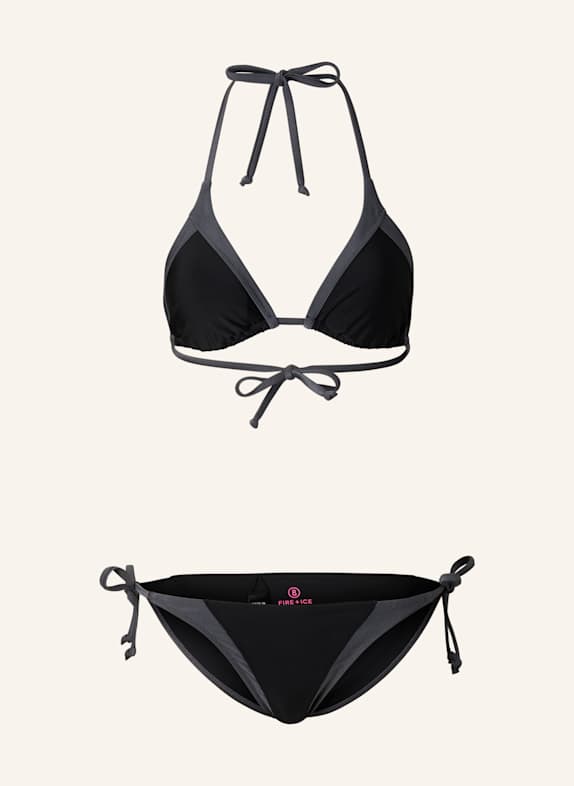 FIRE+ICE Bikini-Set SCHWARZ/ DUNKELGRAU