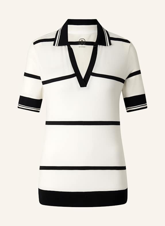BOGNER Polo-Shirt WEISS/ SCHWARZ