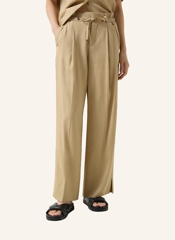 BOGNER Broek van linnenmix Candy CAMEL
