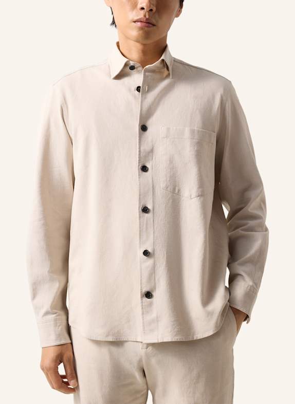 BOGNER Overhemd van linnenmix Heiko BEIGE