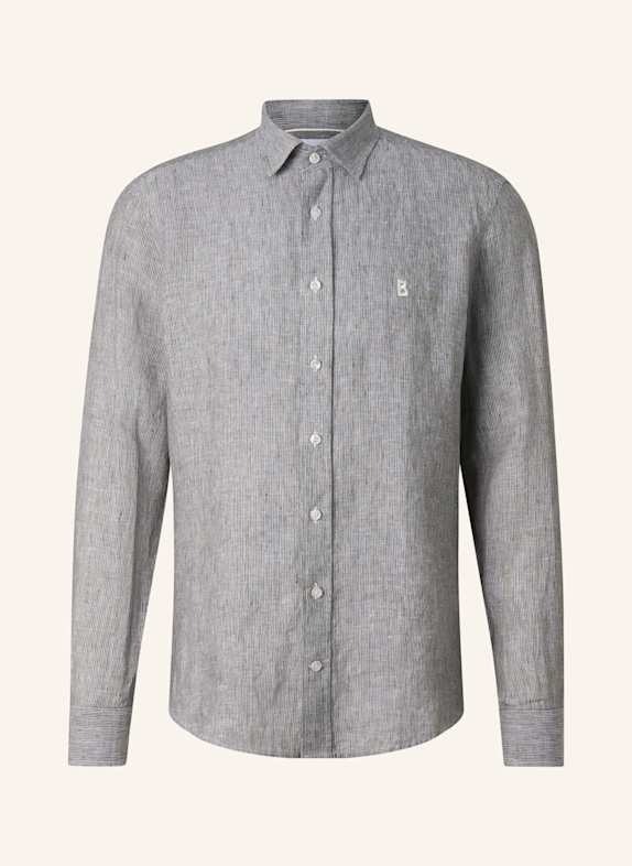 BOGNER Leinenhemd TIMI Regular Fit OLIV/ WEISS