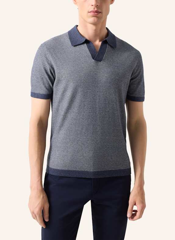 BOGNER Gebreid poloshirt Lyon DONKERBLAUW