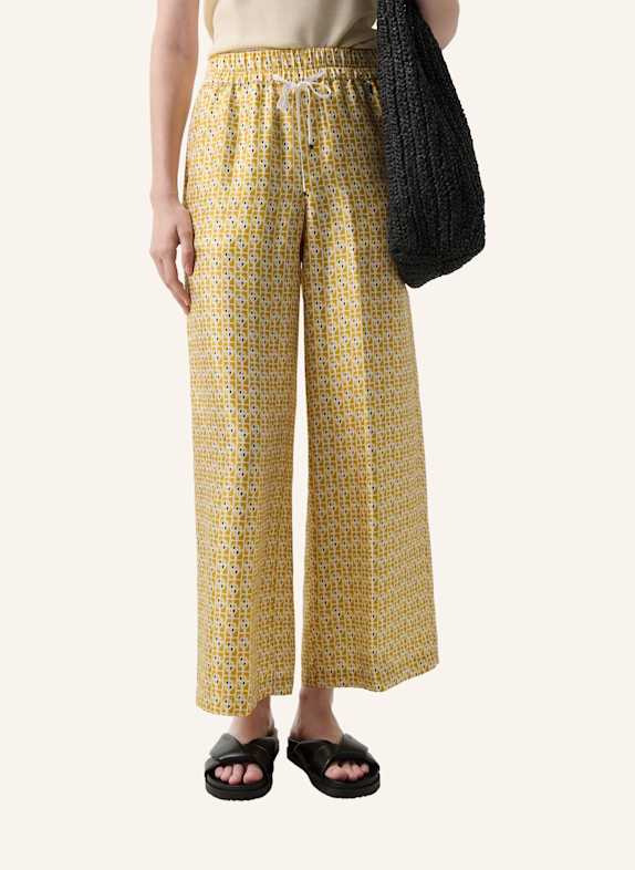 BOGNER Zijden broek Emmy GEEL/ WIT