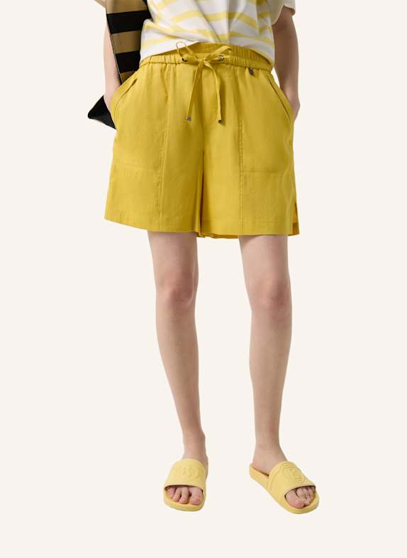 BOGNER Shorts van linnenmix, kleur Carmel GEEL