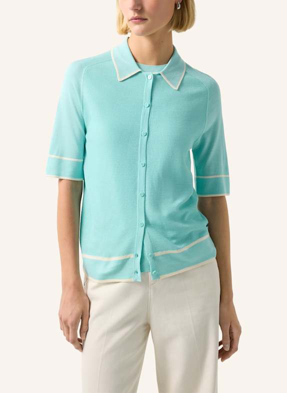 BOGNER Zijden vest Peaches LICHTBLAUW