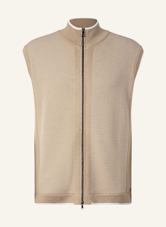 BOGNER Strickweste BEIGE/ WEISS