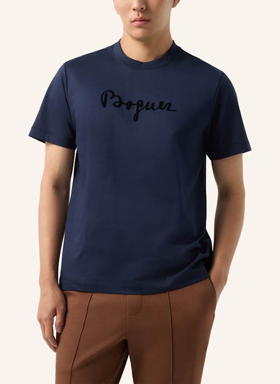 BOGNER Katoenen T-shirt Lukas DONKERBLAUW