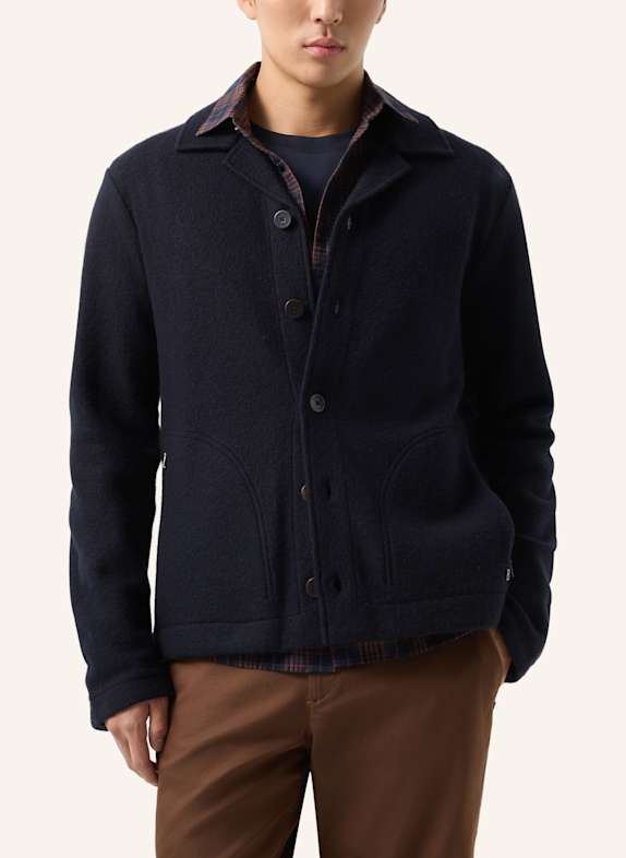 BOGNER Wollen overshirt Blanco DONKERBLAUW