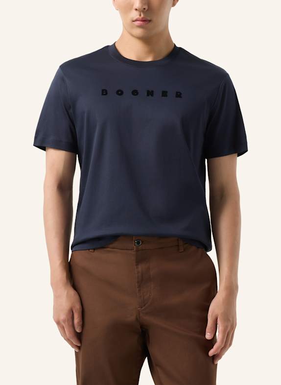 BOGNER Katoenen T-shirt Lukas DONKERBLAUW