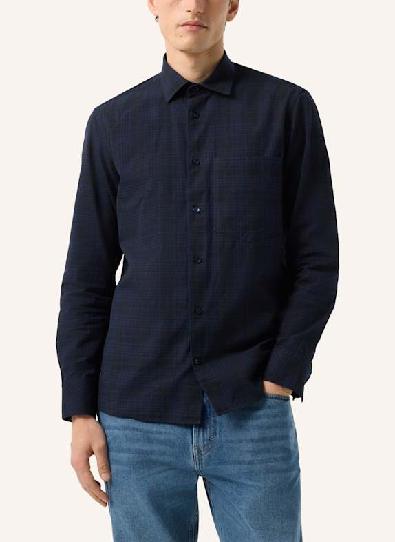 BOGNER Baumwoll-Hemd Hardy SCHWARZ/ DUNKELBLAU