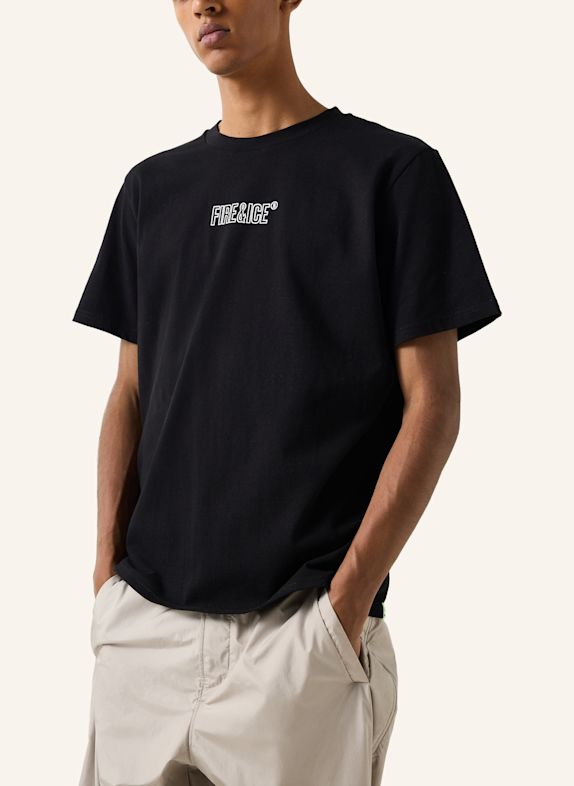 FIRE+ICE Baumwoll-T-Shirt Mick SCHWARZ