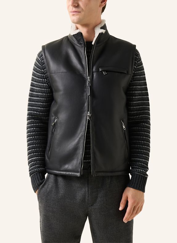 BOGNER Lamswol-Bodywarmer Rosso ZWART