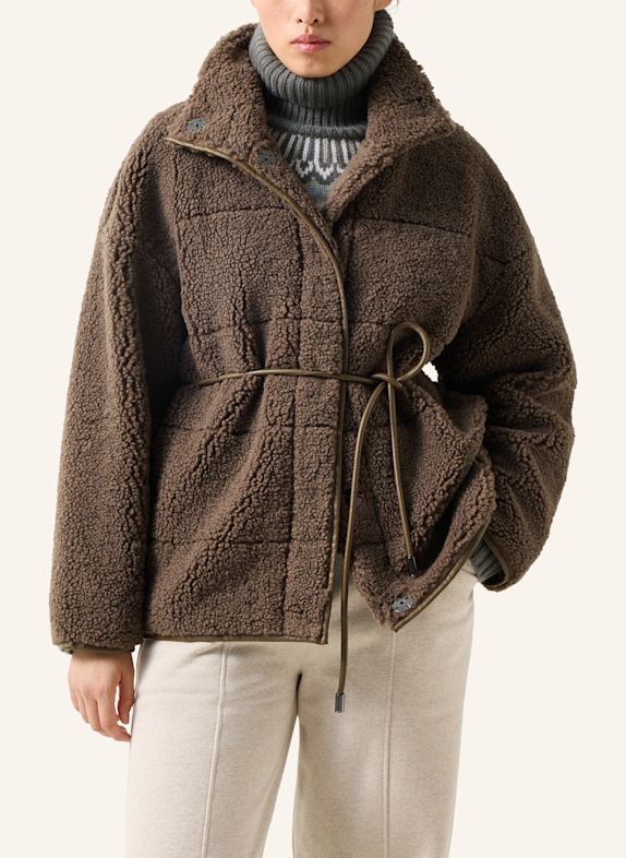 BOGNER Teddyfell-Jacke KIMBERLY GRAU / BRAUN