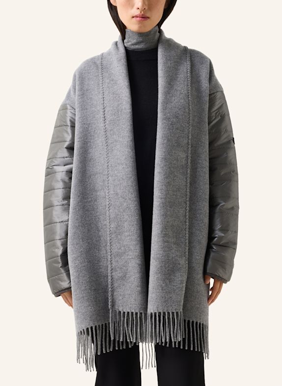BOGNER Poncho van wolmix North GRIJS