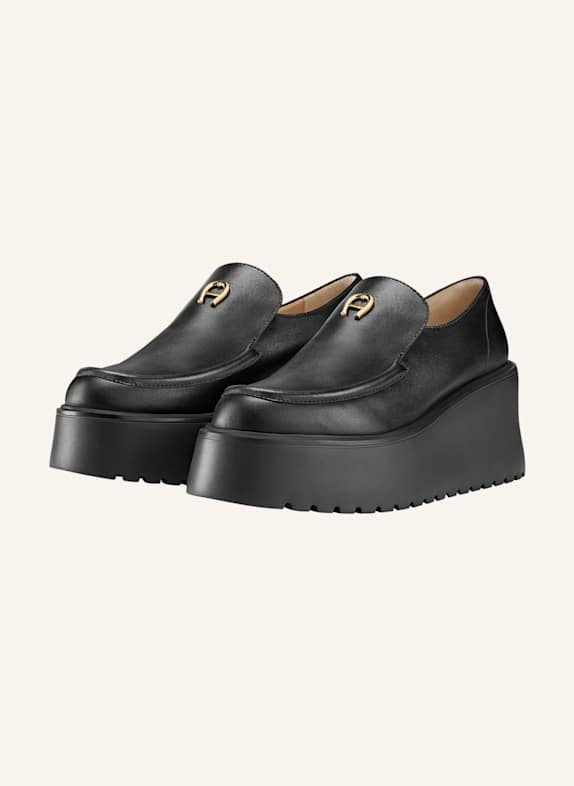 AIGNER plateau loafer Plateau Loafer 12B SCHWARZ