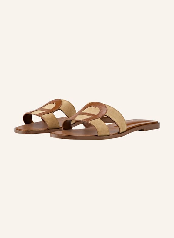 AIGNER slide sandal LARA 1B BEIGE/ COGNAC