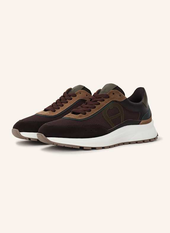 AIGNER runner sneaker JAMES 1E DUNKELBRAUN/ DUNKELGRÜN/ CAMEL