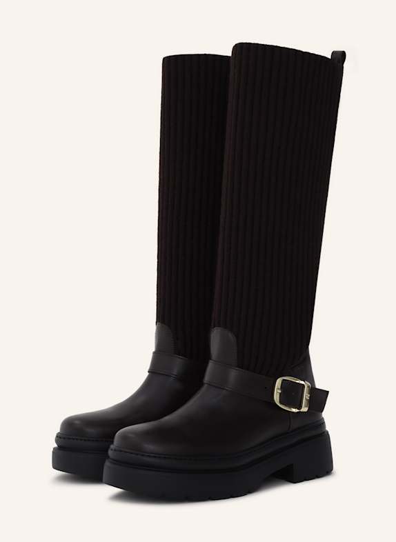 AIGNER knee-high boot AILA 24A DUNKELBRAUN