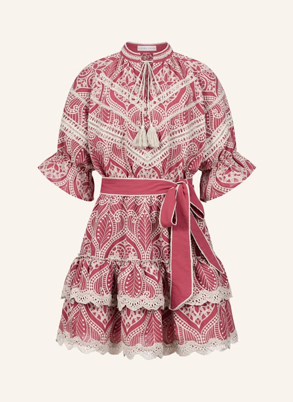 CLAIRE LUISE Minikleid mit Bindegürtel ROT
