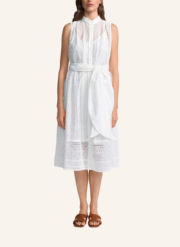 CLAIRE LUISE Midikleid Hochgeschlossen ECRU