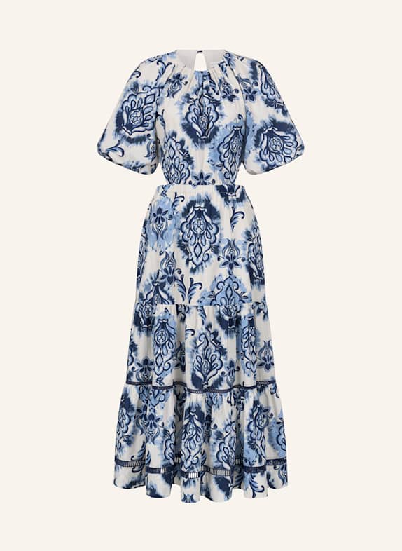 CLAIRE LUISE Cut-out Kleid Floral BLAU