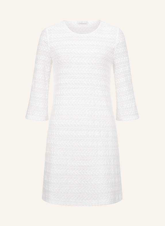 CLAIRE LUISE Unifarbenes Minikleid ECRU