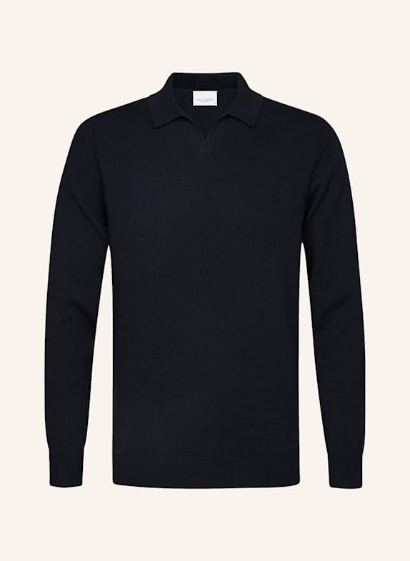 PROFUOMO Polo Langarm BLAU