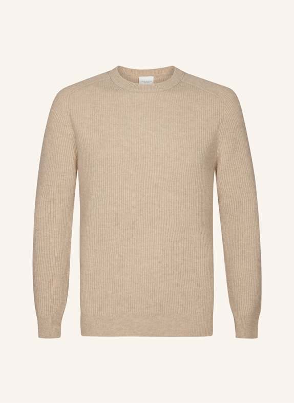 PROFUOMO Herren Pullover HELLBRAUN