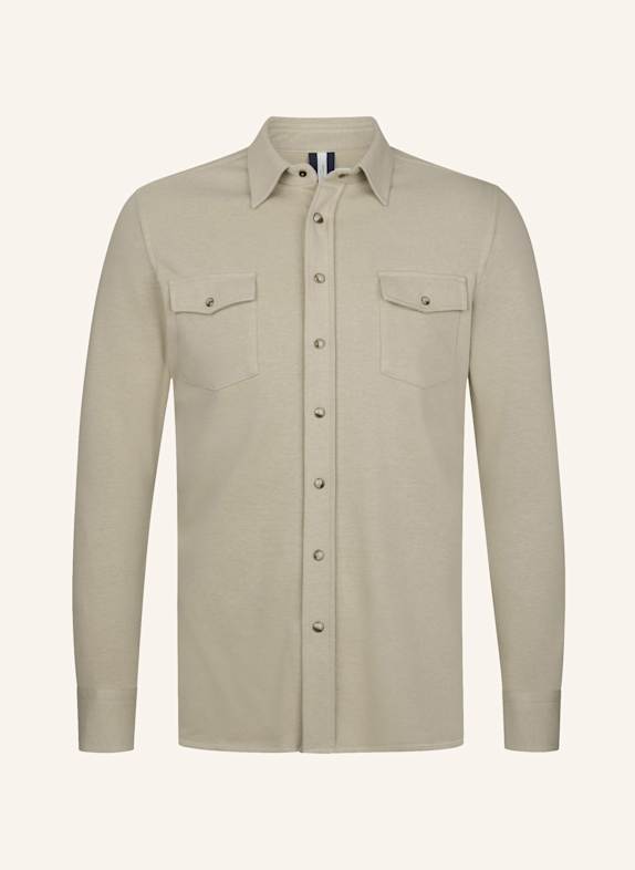 PROFUOMO Solid overshirt BEIGE/ CREME
