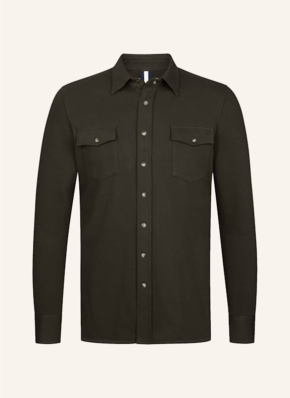 PROFUOMO Solid overshirt DUNKELGRÜN