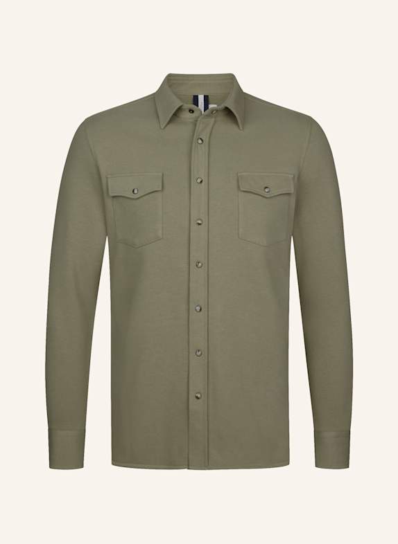 PROFUOMO Solid overshirt GRÜN
