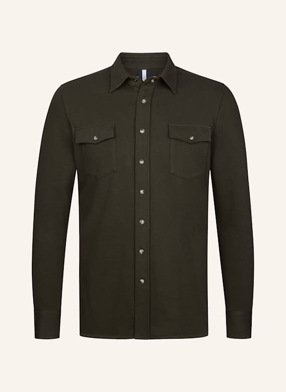 PROFUOMO Solid overshirt DUNKELGRÜN