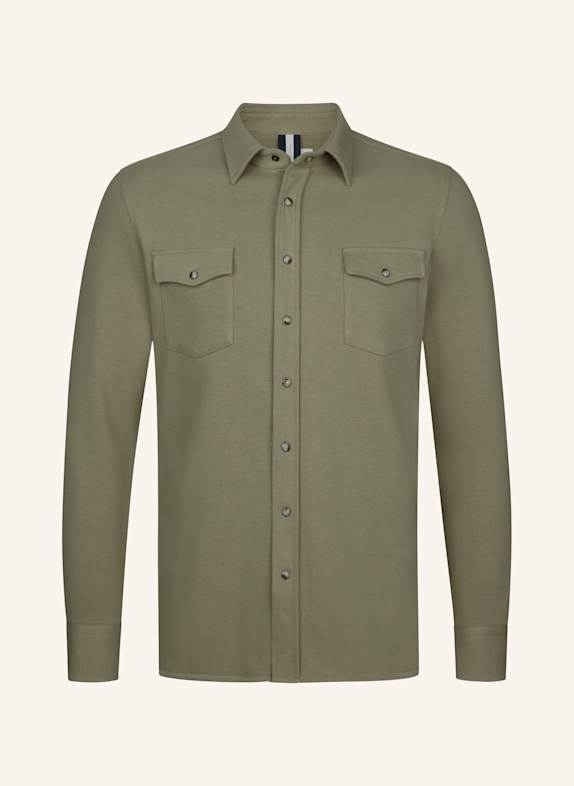 PROFUOMO Solid overshirt GRÜN
