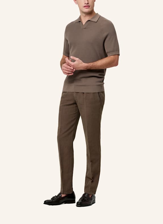 PROFUOMO Polo kurzarm BRAUN