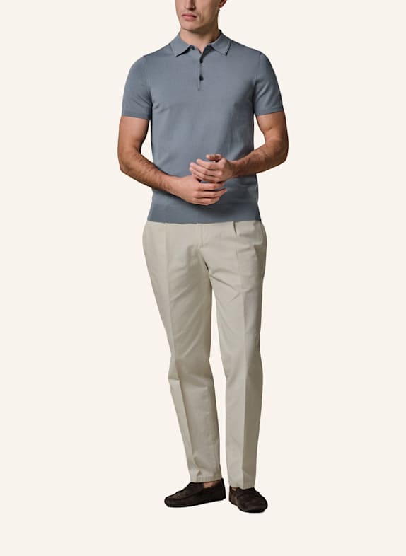 PROFUOMO Polo kurzarm BLAUGRAU
