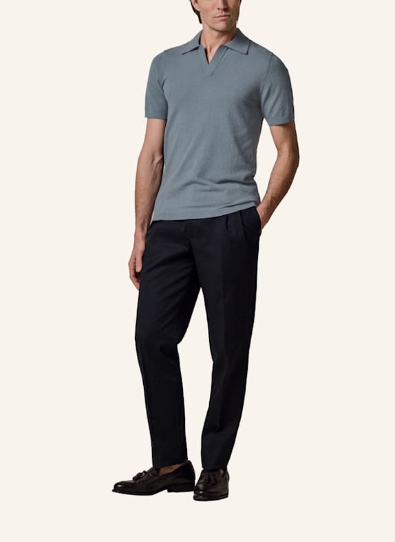 PROFUOMO Polo kurzarm BLAUGRAU
