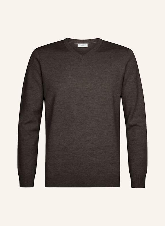 PROFUOMO Pullover v-ausschnitt BRAUN