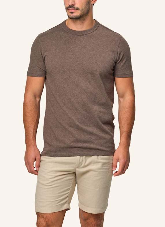 PROFUOMO T-Shirt DUNKELBRAUN