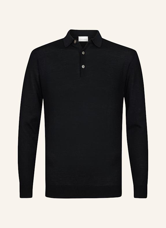 PROFUOMO Polo Langarm SCHWARZ