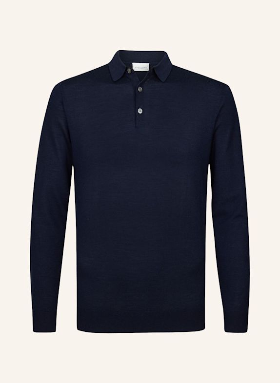 PROFUOMO Polo Langarm BLAU