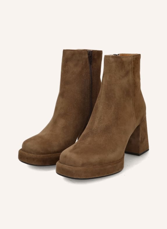 THEA MIKA Plateau-Stiefeletten DUNKELBRAUN