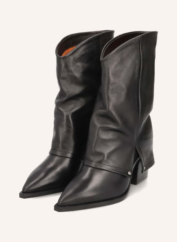 THEA MIKA Cowboy Boots SCHWARZ