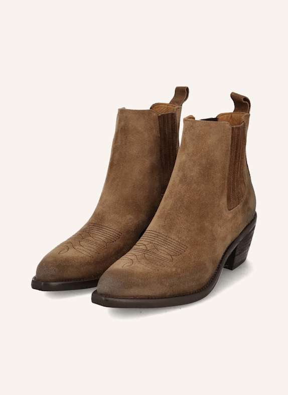 THEA MIKA Cowboy Boots BEIGE