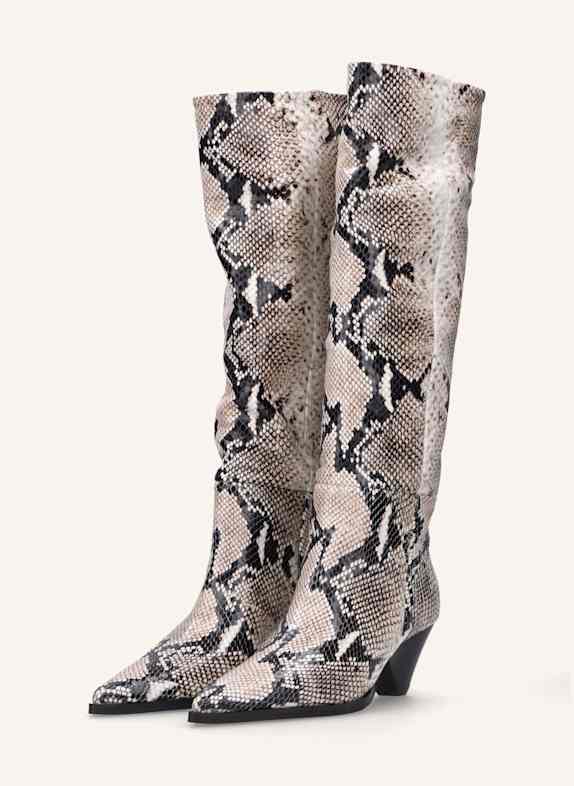 THEA MIKA Stiefel WEISS/ SCHWARZ