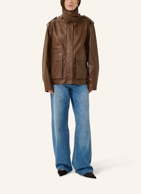 MY ESSENTIAL WARDROBE Lederjacke MWDINA BRAUN