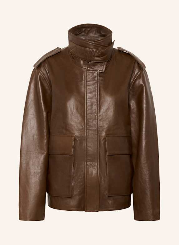 MY ESSENTIAL WARDROBE Lederjacke MWDINA BRAUN