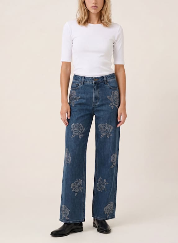 KAFFE Wide Leg Jeans KACASTELIA BLAU