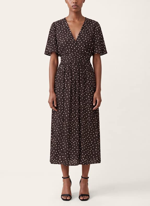 KAFFE Midikleid KANADIRA BRAUN