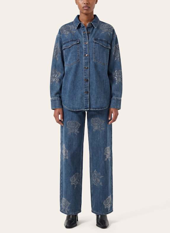 KAFFE Jeanshemd KACASTELIA BLAU
