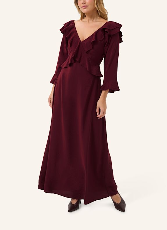 KAFFE Maxikleid mit volants KAELSIE ROT